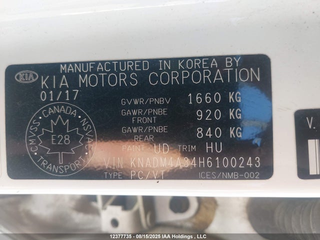 KIA Rio 2017 KNADM4A34H6100243 Image 9