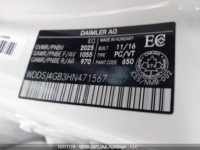 Mercedes-Benz 2017 2017 WDDSJ4GB3HN471567 Image 10