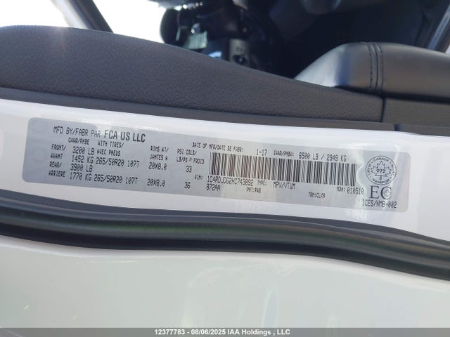 Dodge 2017 2017 1C4RDJDG2HC743892 Image 9