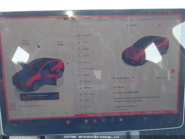 7SAYGDEF1NF546966 Tesla Model Y