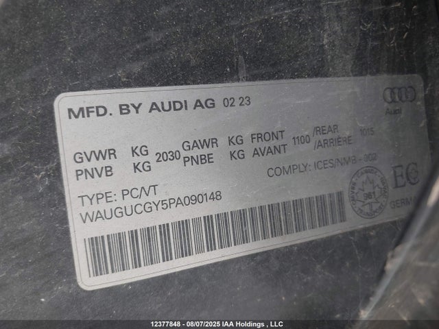 Audi 40 tfsi 2023 WAUGUCGY5PA090148 Image 9