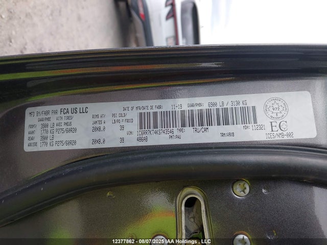 RAM 1500 2019 1C6RR7KT4KS743546 Image 9