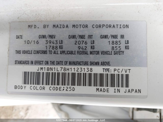 JM1BN1L78H1123138 Mazda pe