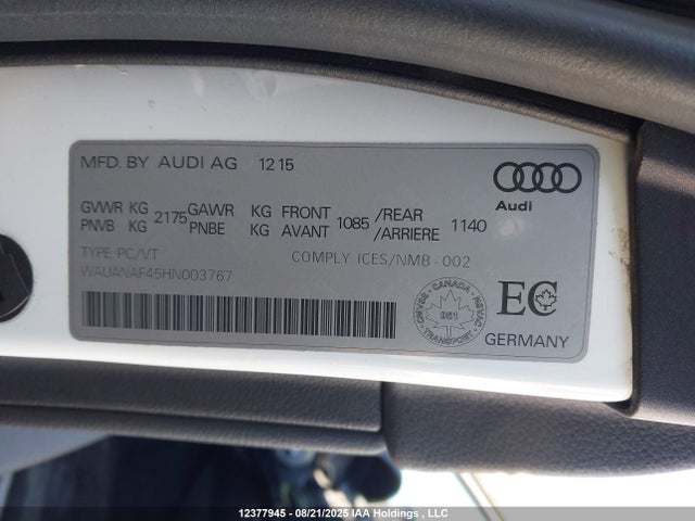 Audi 2017 2017 WAUANAF45HN003767 Image 9