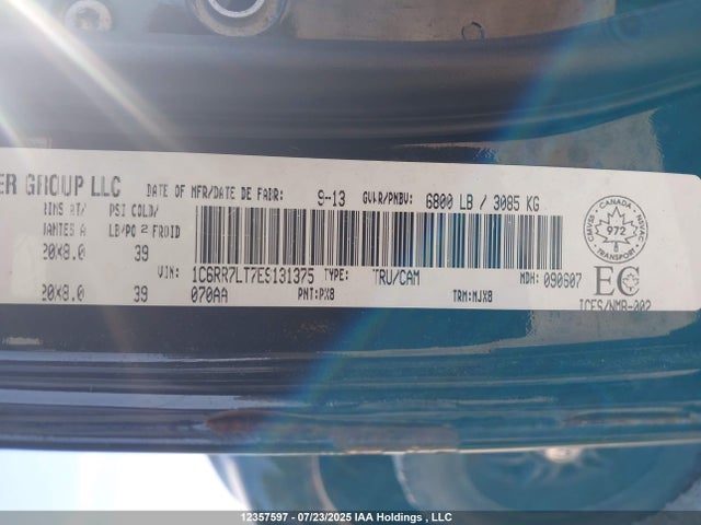 RAM 1500 2014 1C6RR7LT7ES131375 Image 9