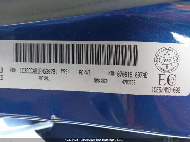 Chrysler 2015 2015 1C3CCCAB1FN530791 Image 18