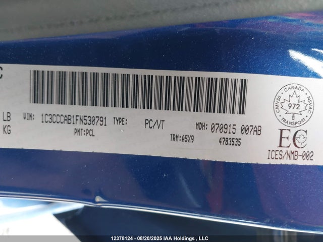 Chrysler 2015 2015 1C3CCCAB1FN530791 Image 9