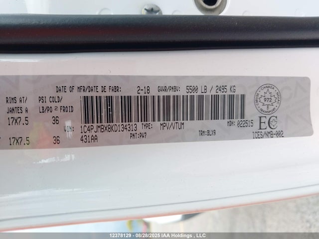 1C4PJMBX8KD134313 Jeep Cherokee