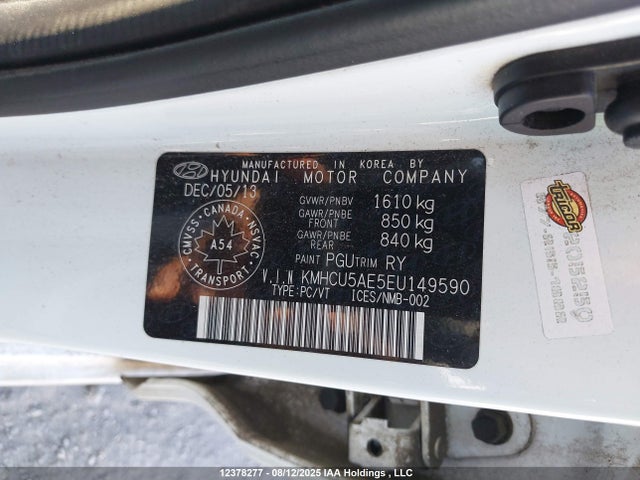 KMHCU5AE5EU149590 Hyundai dohc gdi gamma