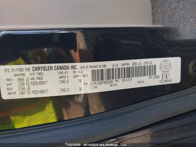2C4RC1BGXFR655389 Chrysler Town and Country