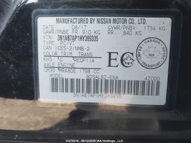 Nissan 2017 2017 3N1AB7AP1HY389335 Image 18