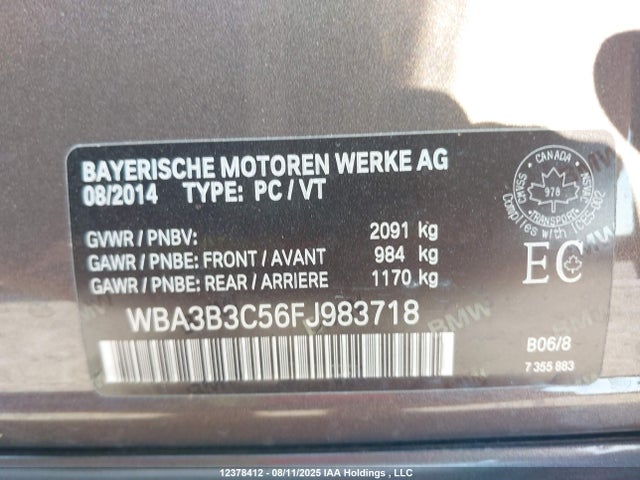 BMW 328I 2015 WBA3B3C56FJ983718 Image 9