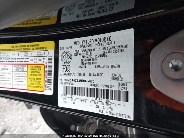 Ford dragon 2022 3FMCR9C63NRD72670 Image 9
