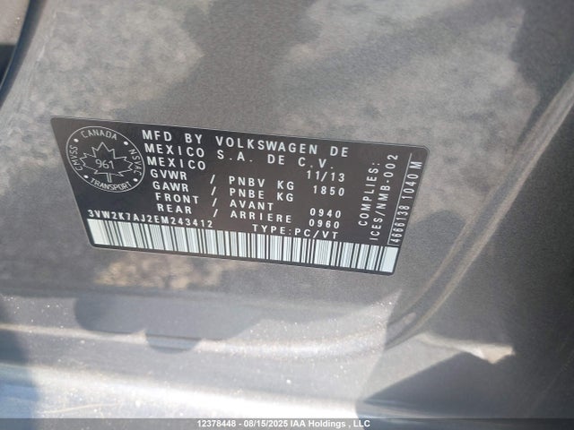 3VW2K7AJ2EM243412 Volkswagen Jetta