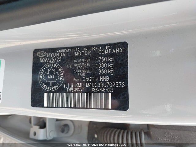 Hyundai mpi nu pe 2024 KMHLM4DG3RU702573 Image 9