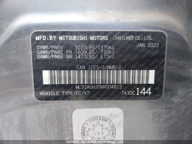 ML32AUHJ0NH004815 Mitsubishi mivec