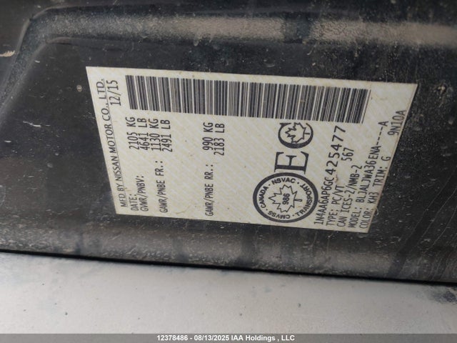 Nissan Maxima 2016 1N4AA6AP6GC425477 Image 19