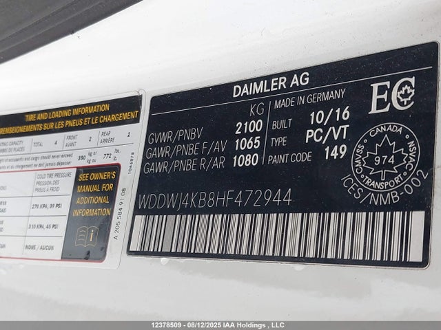 WDDWJ4KB8HF472944 Mercedes-Benz m274