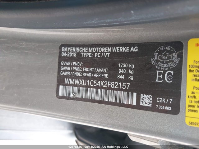 Mini 2019 2019 WMWXU1C54K2F82157 Image 9