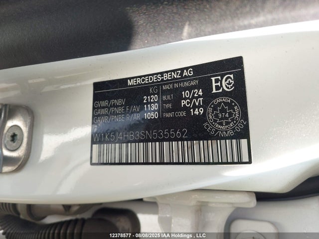 W1K5J4HB3SN535562 Mercedes-Benz m260