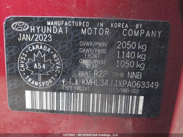 KMHL34JJXPA063349 Hyundai Sonata Hybrid/sel