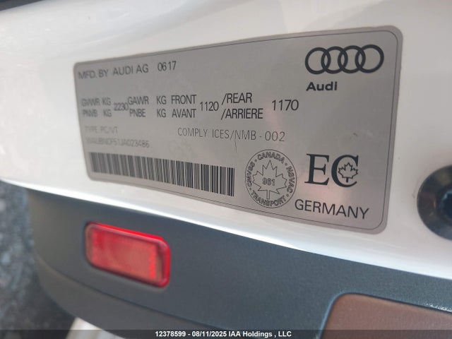 WAUBNCF51JA023486 Audi 2018