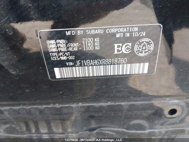 Subaru dib 2024 JF1VBAH6XR8818760 Image 9