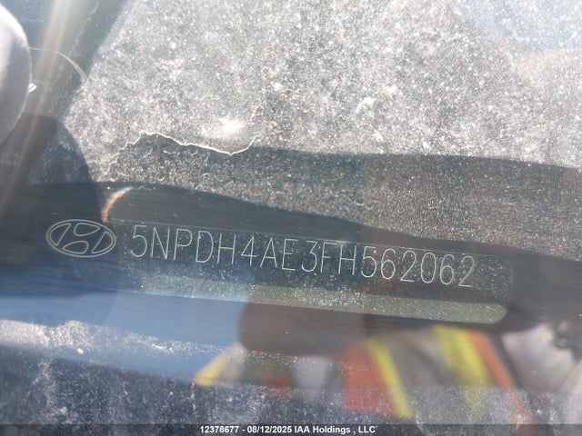 Hyundai dohc mpi nu 2015 5NPDH4AE3FH562062 Image 9