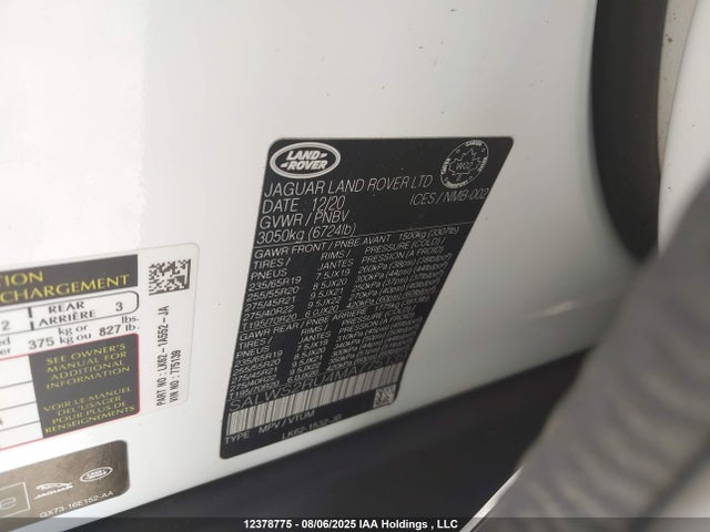 Land Rover aj20p6 2021 SALWS2RU4MA775139 Image 17