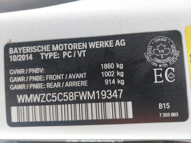 Mini 2015 2015 WMWZC5C58FWM19347 Image 18
