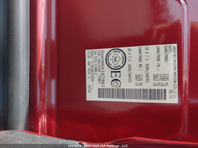 Nissan 2018 2018 5N1AZ2MH6JN167985 Image 9