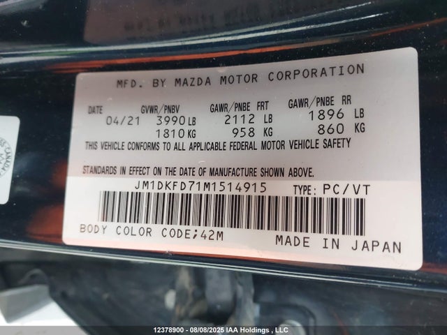 Mazda pe 2021 JM1DKFD71M1514915 Image 18