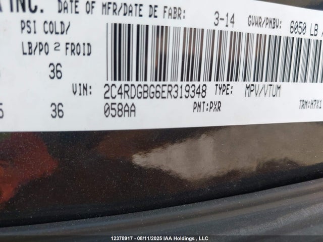 Dodge Grand Caravan 2014 2C4RDGBG6ER319348 Image 9