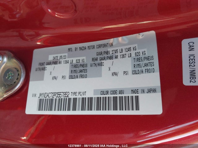 JM1NDAC72P0557852 Mazda pe