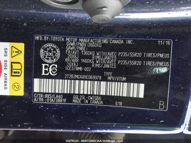 Lexus RX 2017 2T2BZMCAXHC069978 Image 9