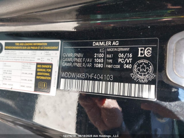 WDDWJ4KB7HF404103 Mercedes-Benz m274