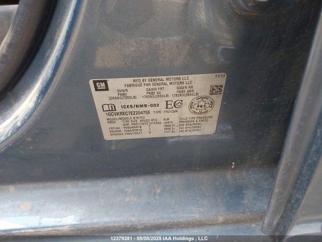 1GCVKREC7EZ204756 Chevrolet l83 - vvt, afm (active fuel management), aluminum