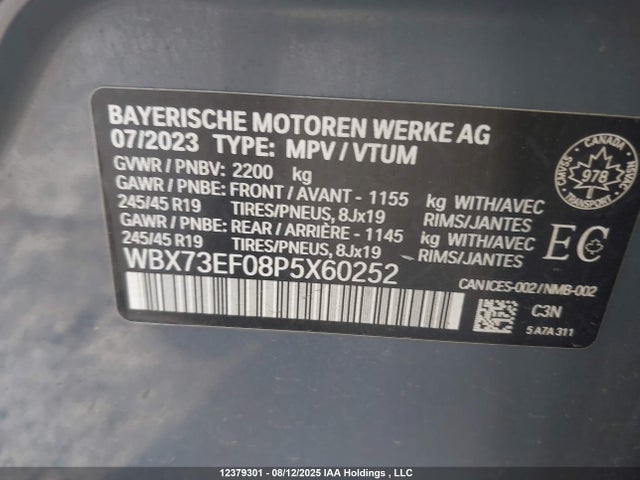 WBX73EF08P5X60252 BMW X1