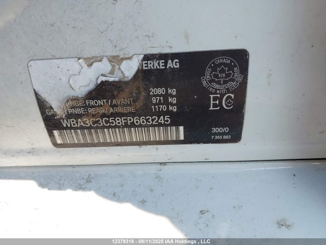 BMW 2015 2015 WBA3C3C58FP663245 Image 9