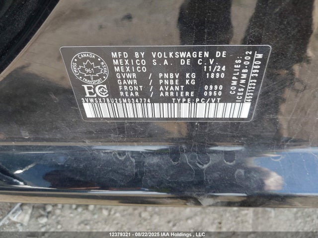 3VWSX7BU2SM034774 Volkswagen tsi