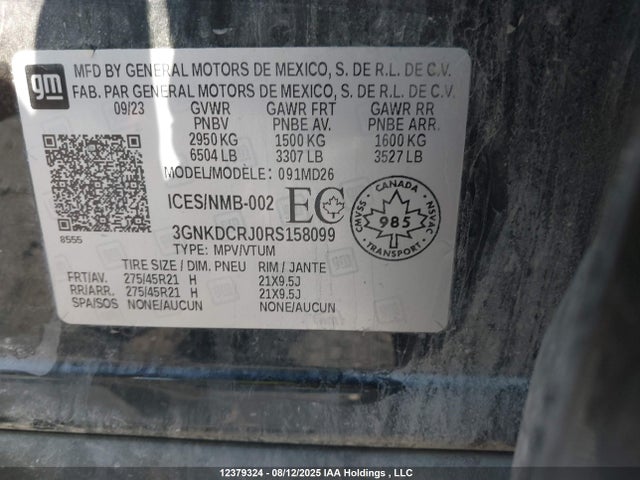 Chevrolet x0c+ec5 2024 3GNKDCRJ0RS158099 Image 9