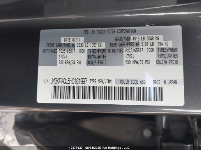 Mazda py 2017 JM3KFACL6H0181997 Image 18