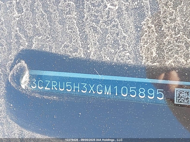 Honda r18z9 2016 3CZRU5H3XGM105895 Image 9