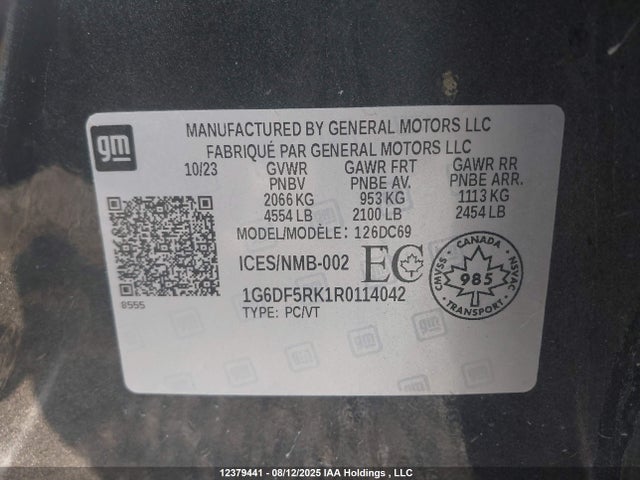 1G6DF5RK1R0114042 Cadillac lsy