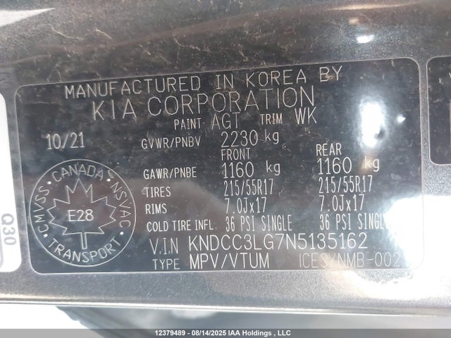 KNDCC3LG7N5135162 KIA Niro