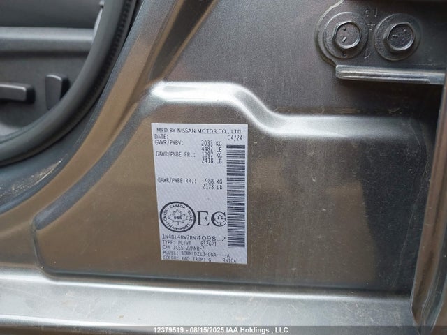 1N4BL4BW2RN409812 Nissan Altima