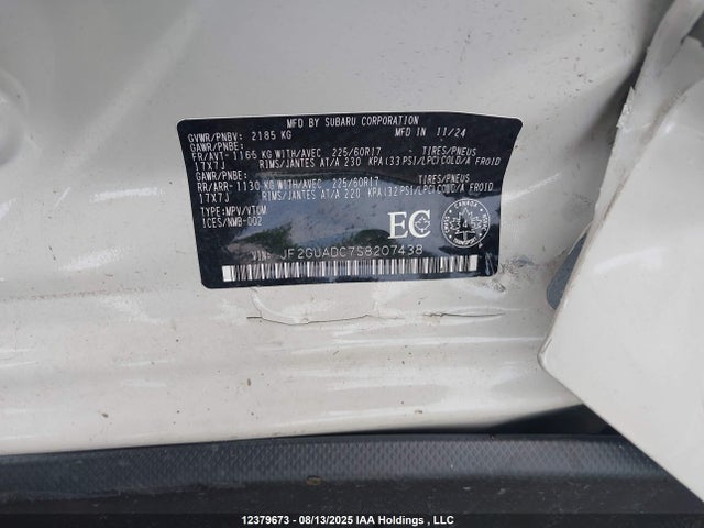 JF2GUADC7S8207438 Subaru na