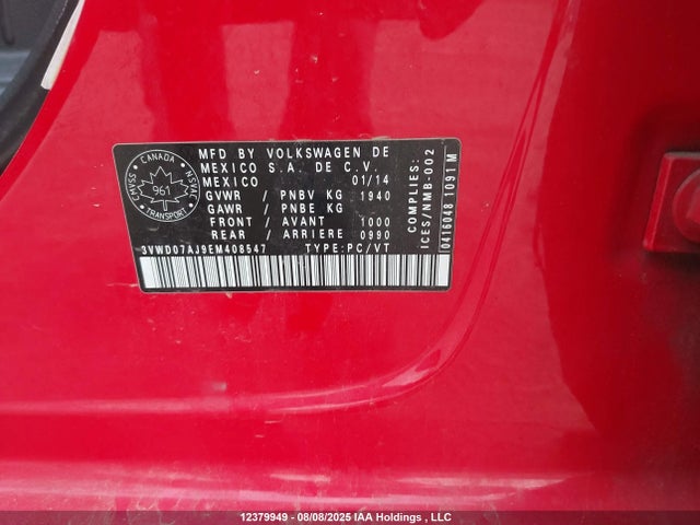 3VWD07AJ9EM408547 Volkswagen Jetta