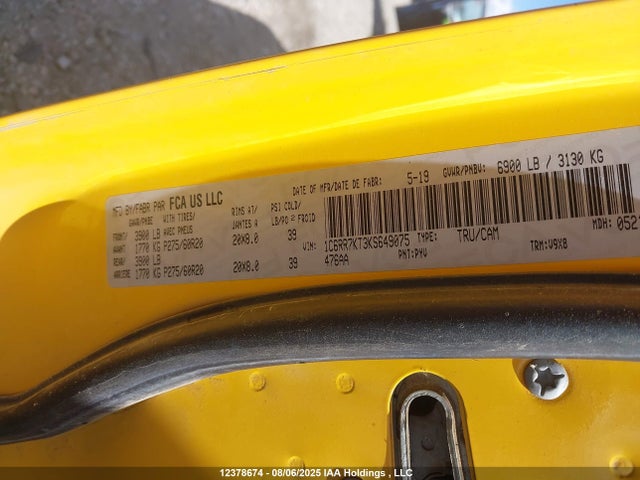 RAM 1500 2019 1C6RR7KT3KS649075 Image 9