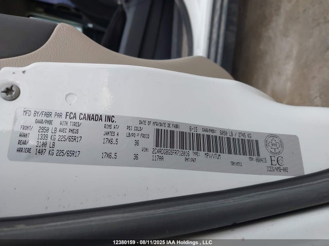 2C4RDGBG5FR712016 Dodge Grand Caravan